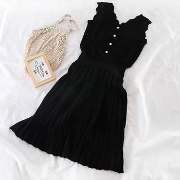 Modern női ruha többféle színben, rugalmas derékkal