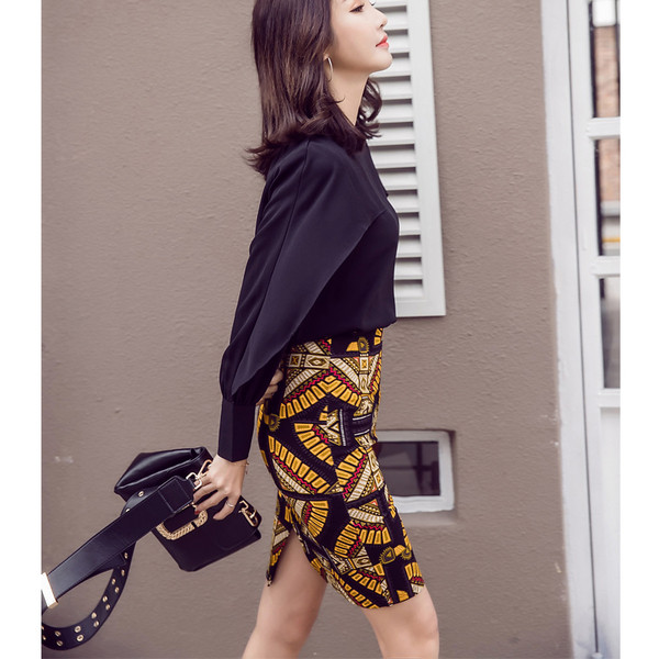 Stílusos női rövid szoknya magas derékkal