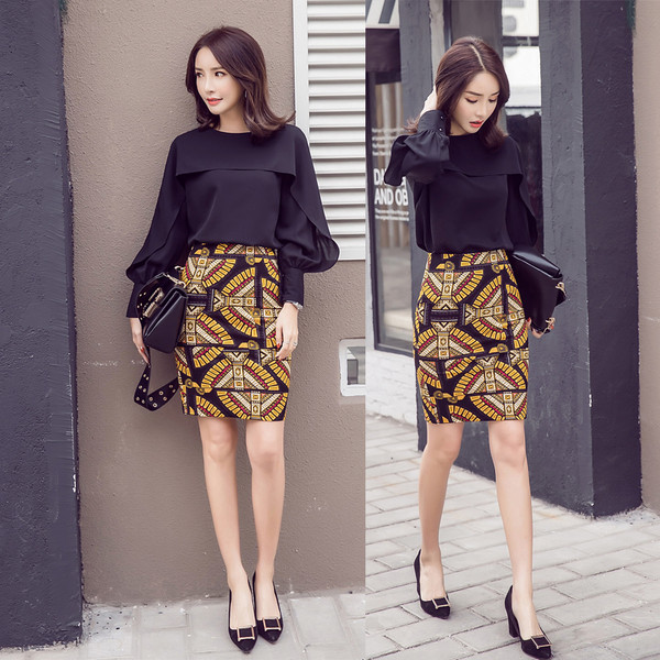 Stílusos női rövid szoknya magas derékkal