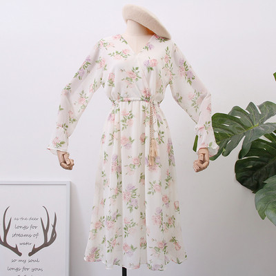 Stílusos női ruha hosszú ujjal - több színben