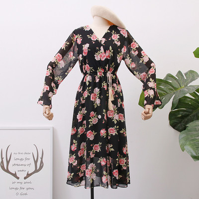 Stílusos női ruha hosszú ujjal - több színben