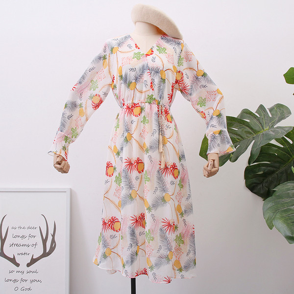 Stílusos női ruha hosszú ujjal - több színben