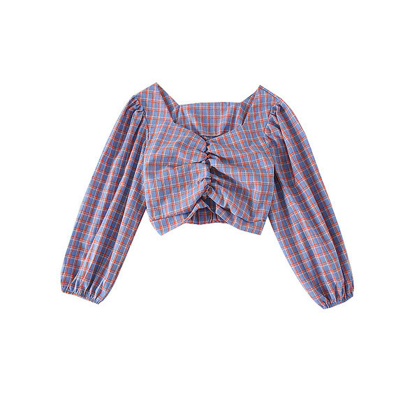 Új modell kockás női ing V-nyakkal több színben