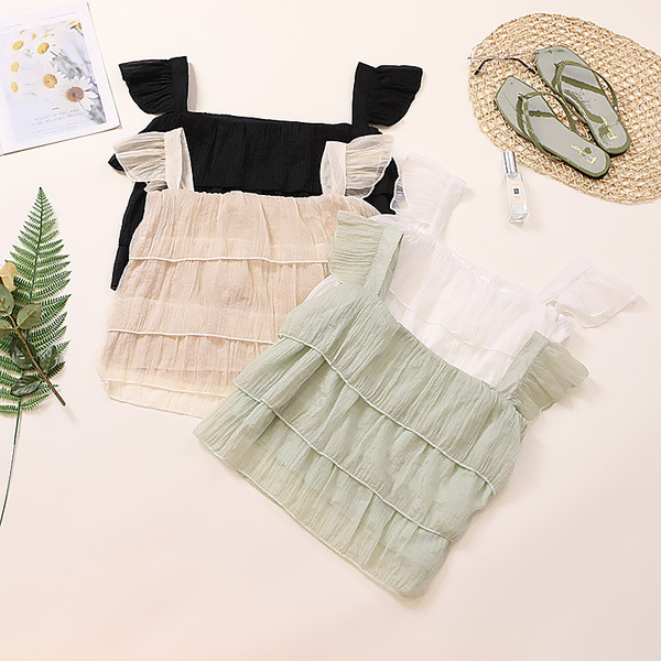 Női felső, széles pántokkal - rövid modell több színben