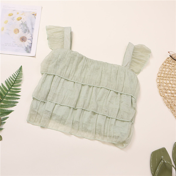 Női felső, széles pántokkal - rövid modell több színben