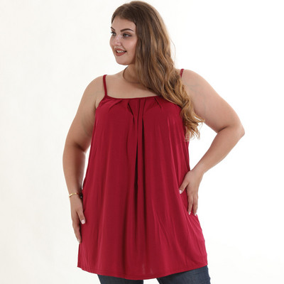 Női lezser felső vékony pántokkal több színben 5XL-ig