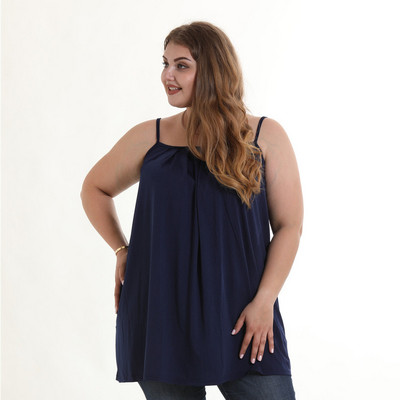 Női lezser felső vékony pántokkal több színben 5XL-ig