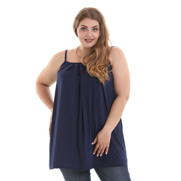 Női lezser felső vékony pántokkal több színben 5XL-ig