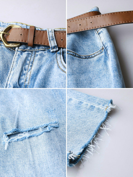 Alkalmi női farmer, világos színben, normál derékkal