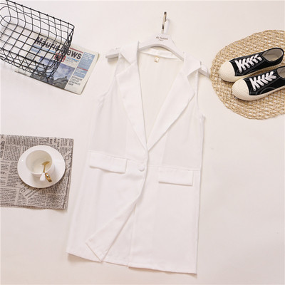 Stílusos női mellény V-nyakkal, fekete-fehér színben