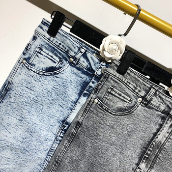 Női farmerszoknya két színben - sima modell