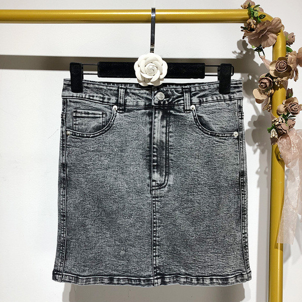 Női farmerszoknya két színben - sima modell