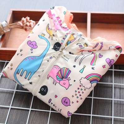 Színes gyerekkabát lányoknak kapucnival