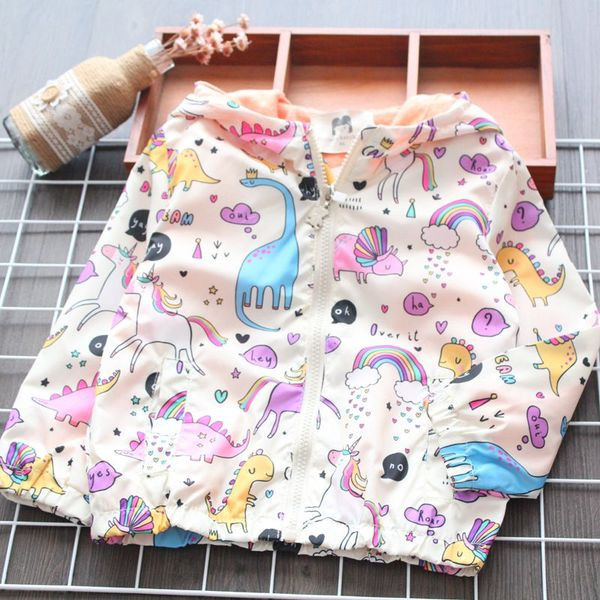 Színes gyerekkabát lányoknak kapucnival