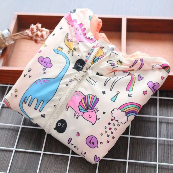 Színes gyerekkabát lányoknak kapucnival