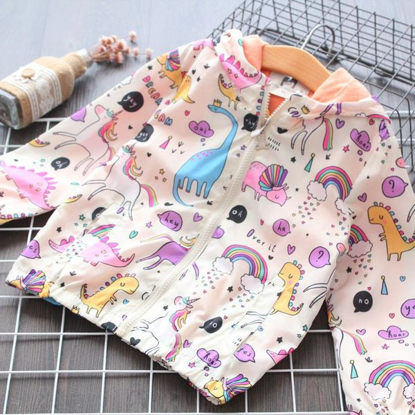 Színes gyerekkabát lányoknak kapucnival