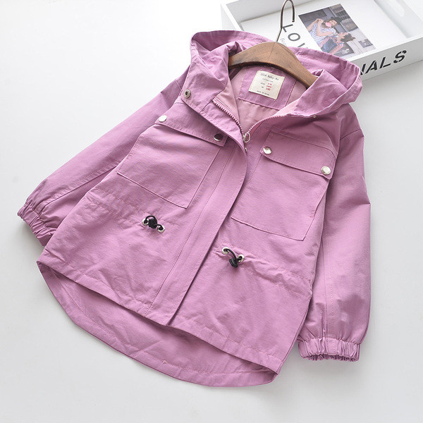 Új modell gyerekkabát lányoknak rózsaszín, lila és bézs színben