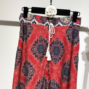 Hosszú szoknya gumival és derékban megkötővel