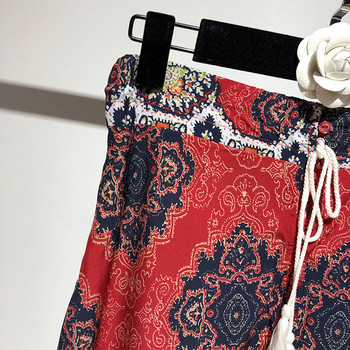 Hosszú szoknya gumival és derékban megkötővel