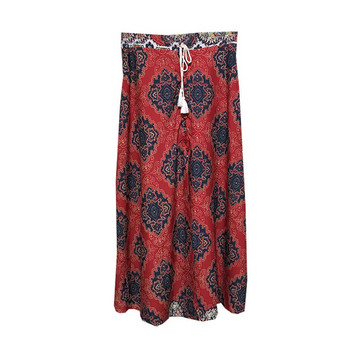 Hosszú szoknya gumival és derékban megkötővel