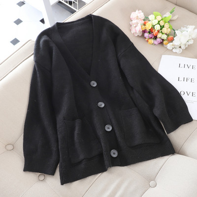 Női kardigán zsebekkel és V-nyakú több színben