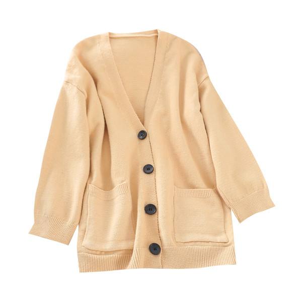 Női kardigán zsebekkel és V-nyakú több színben