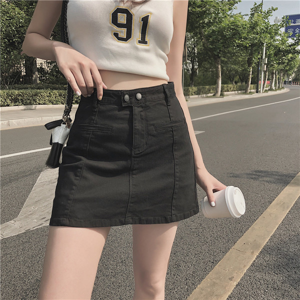 Modern női farmerszoknya két színben