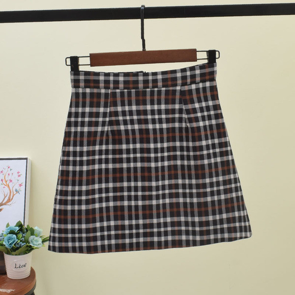Női kockás szoknya több színben