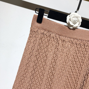 Vékony kötés hosszú barna szoknya