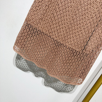 Vékony kötés hosszú barna szoknya