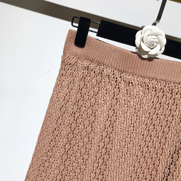 Vékony kötés hosszú barna szoknya