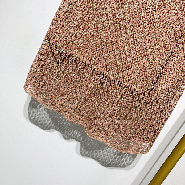 Vékony kötés hosszú barna szoknya