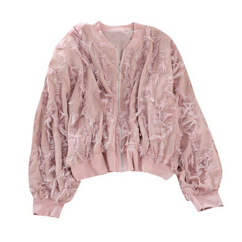 Őszi női kabát széles modell három színben