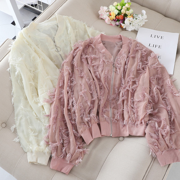 Őszi női kabát széles modell három színben