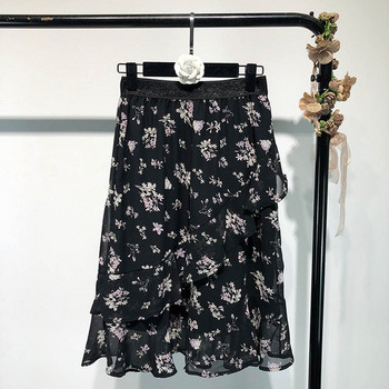 Rövid virágmintás tüllszoknya - két színben