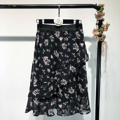 Rövid virágmintás tüllszoknya - két színben