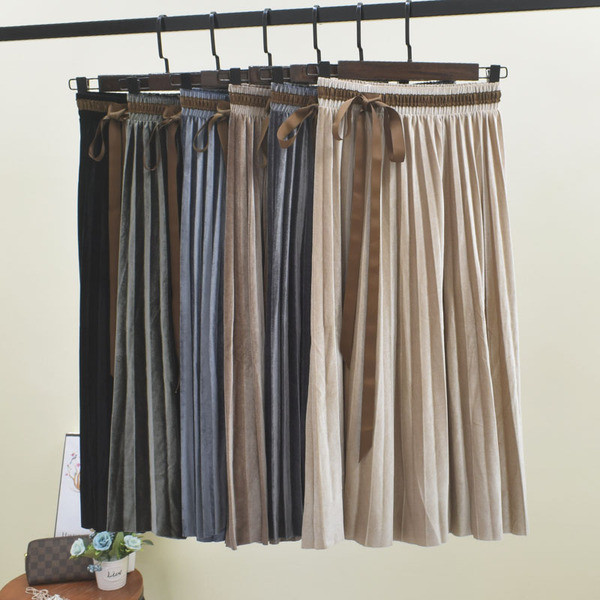 Redős női szoknya rugalmas derékkal, több színben