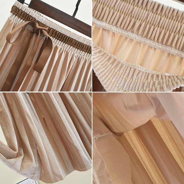 Redős női szoknya rugalmas derékkal, több színben