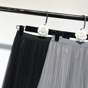 Hosszú tüllszoknya szürke és fekete színben