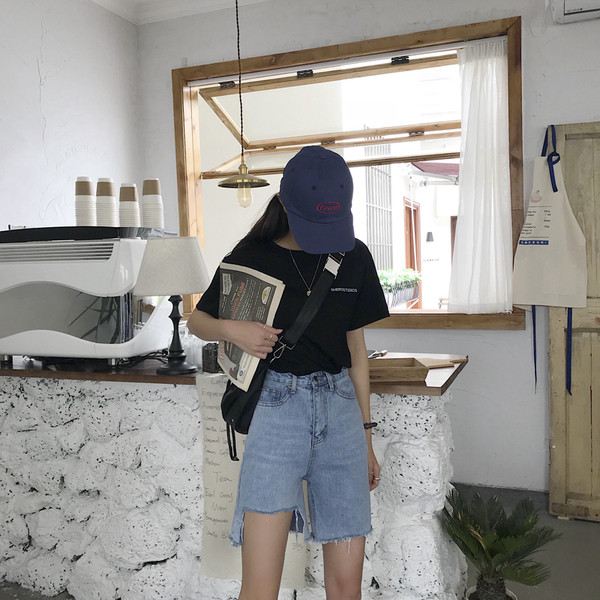 Pantaloni de dama actuali cu talie inalta 3/4 lungime