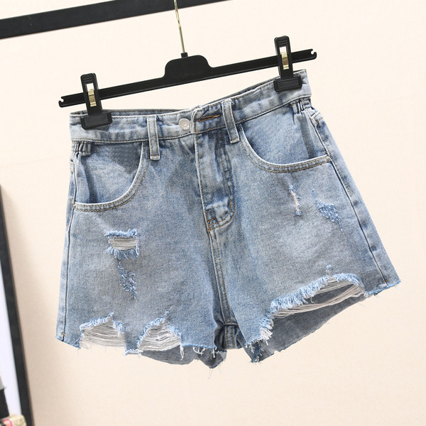 Alkalmi női rövidnadrág két színben - fehér és kék