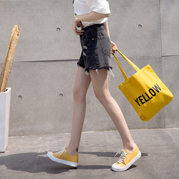 Aktuális női magas derekú farmer rövidnadrág szürke színben