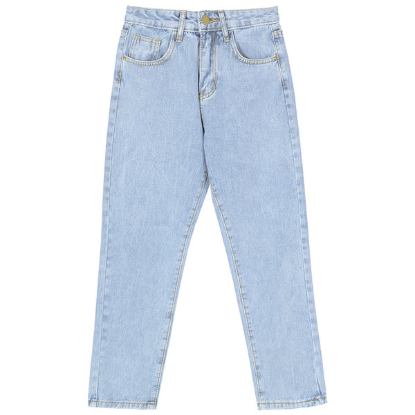 Alkalmi női farmer kék színben, magas derékkal