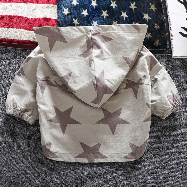 Új modell stílusos babakabát kapucnival fiúknak