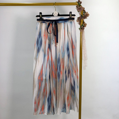 Női hosszú tüllszoknya derékban megkötővel