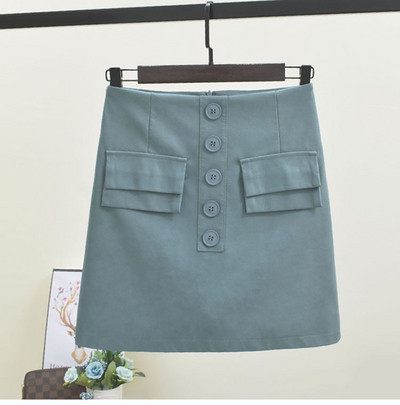 Női alkalmi szoknya gombokkal és zsebekkel több színben