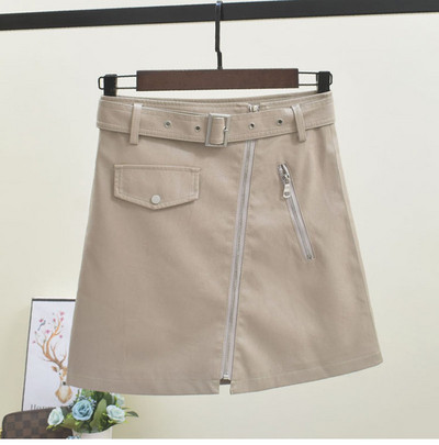 Női szoknya cipzárral és övvel több színben