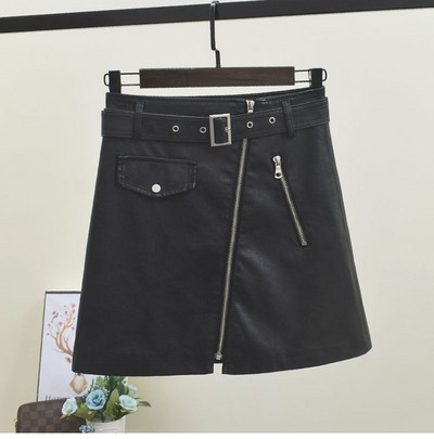 Női szoknya cipzárral és övvel több színben