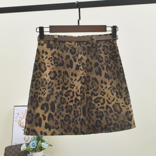 Állatmintás, magas derékú női szoknya