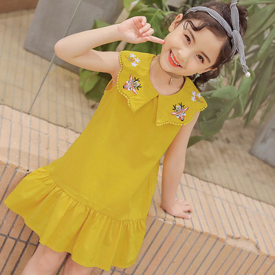 Új modell gyerekruha lányoknak kék, rózsaszín és sárga színekben